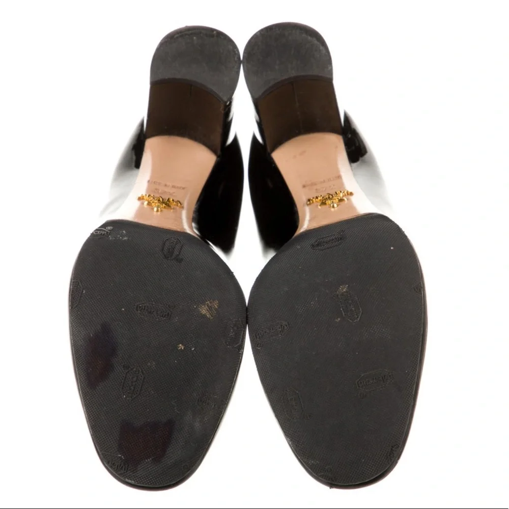 {Prada} Patent Leather Block Heels Size 37.5M - Picture 4 of 12
